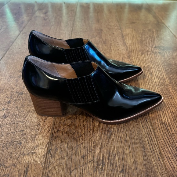 Anthropologie Bill Blass Tina Ankle Booties Black Size 8 - Picture 9 of 10